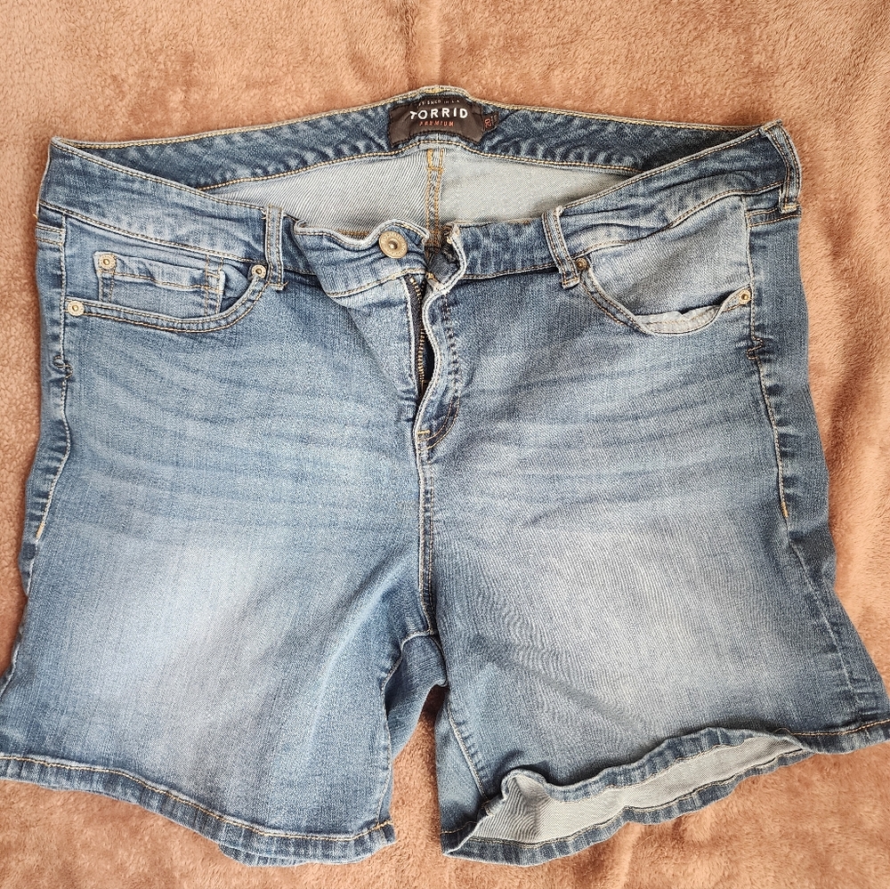 Torrid Light Blue Jean Shorts